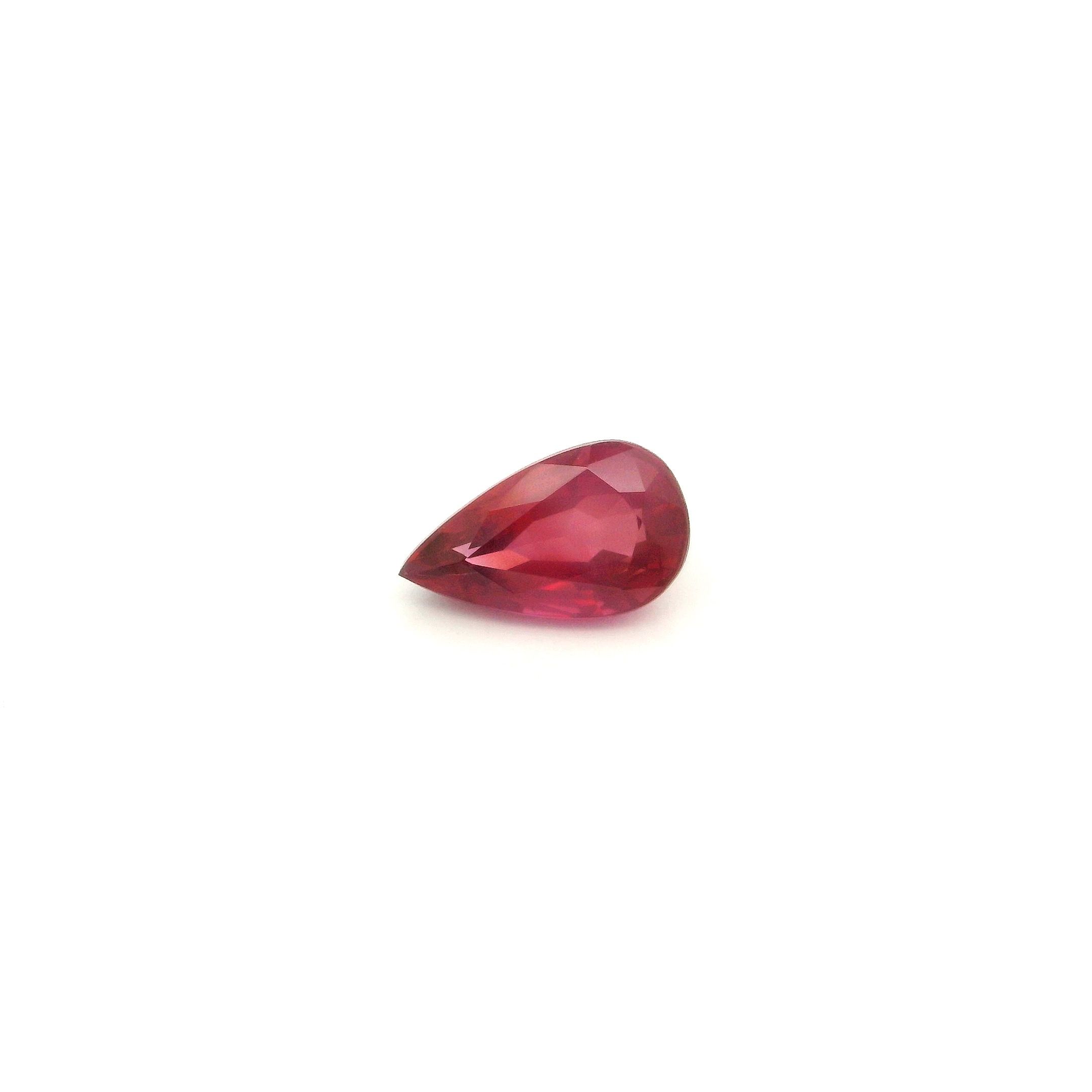 0.96 ct Pear ruby