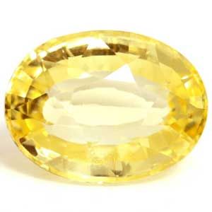 Szafir 1,76 ct, żółty, szlif owalny