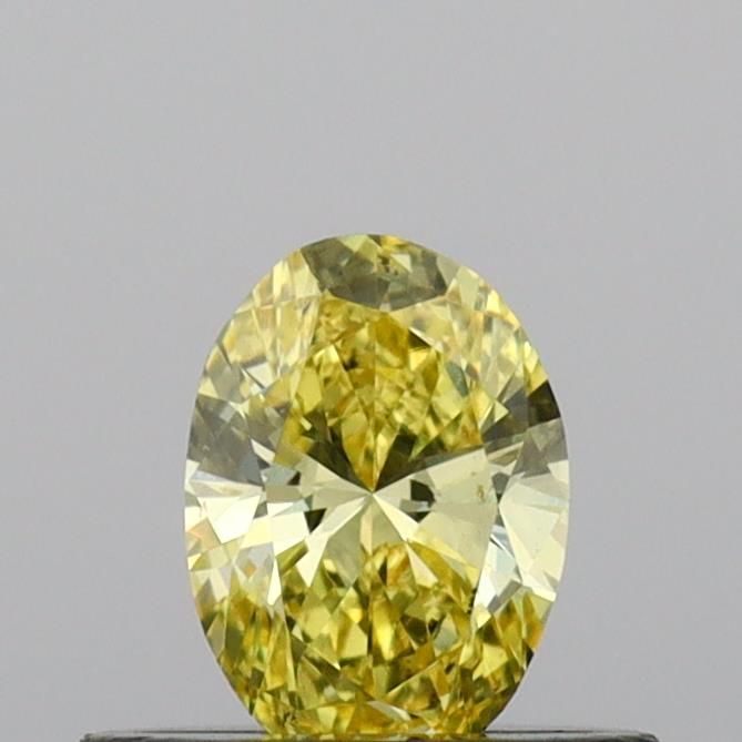 0.37 CT Fancy Vivid Yellow OVAL