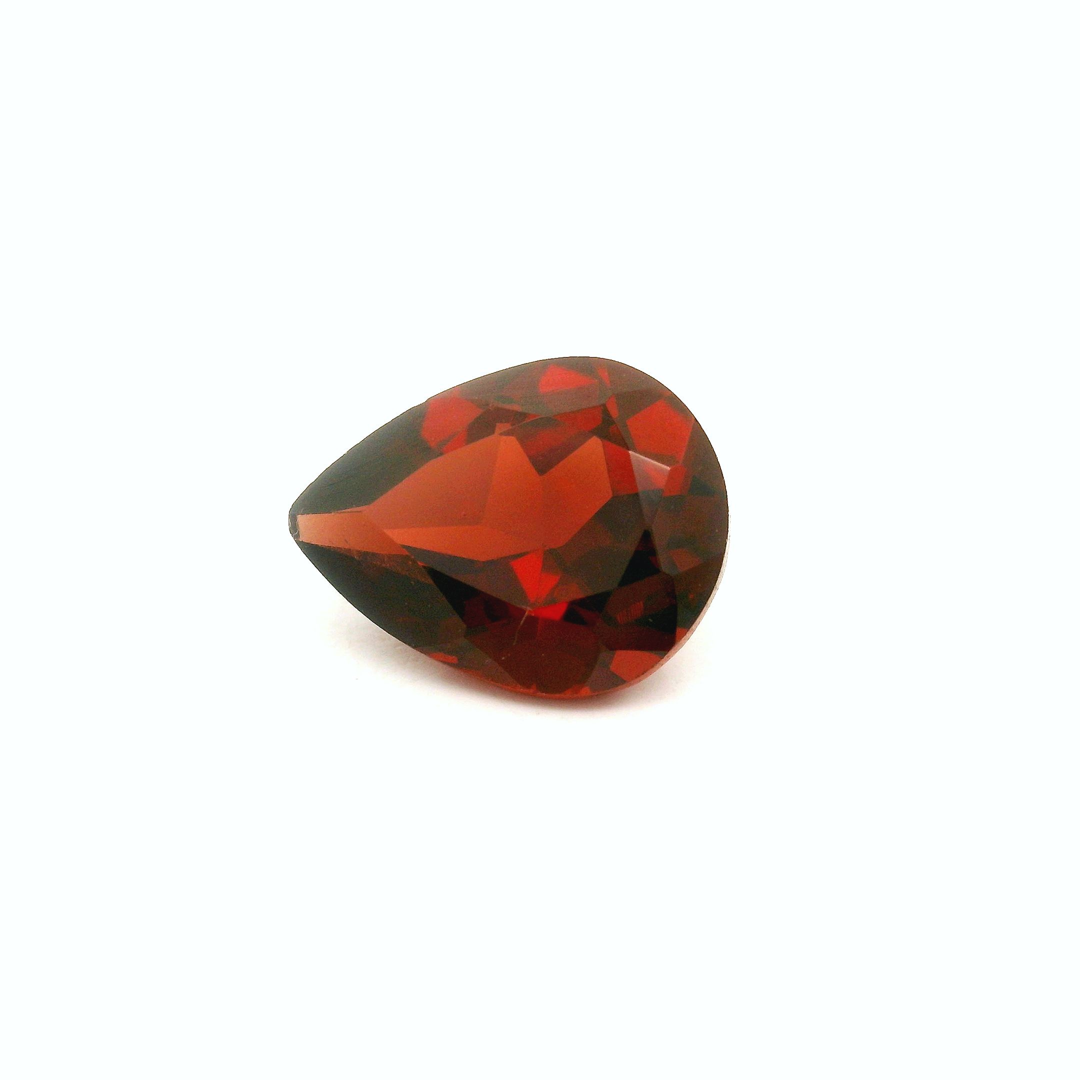 Granat 2,07 ct, czerwony, szlif gruszka