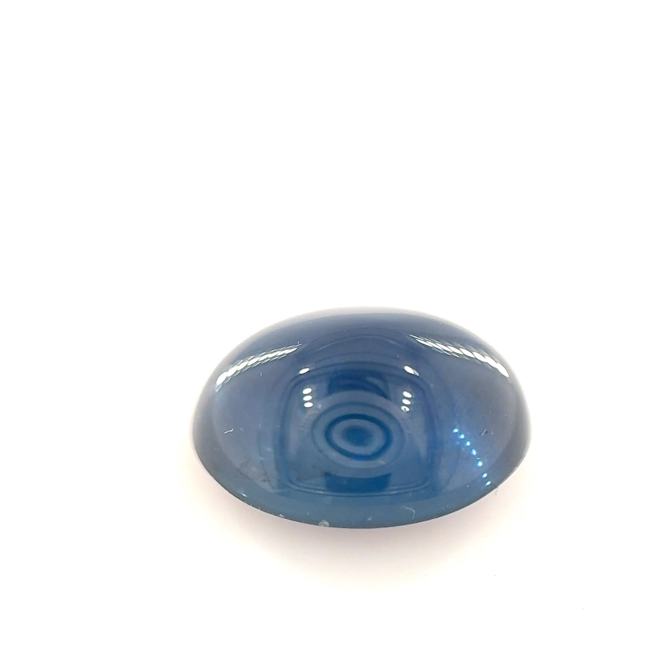 Szafir 5,86 ct, niebieski, kaboszon