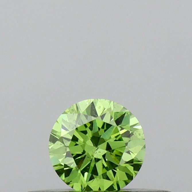 0.18 CT Fancy Vivid Green ROUND