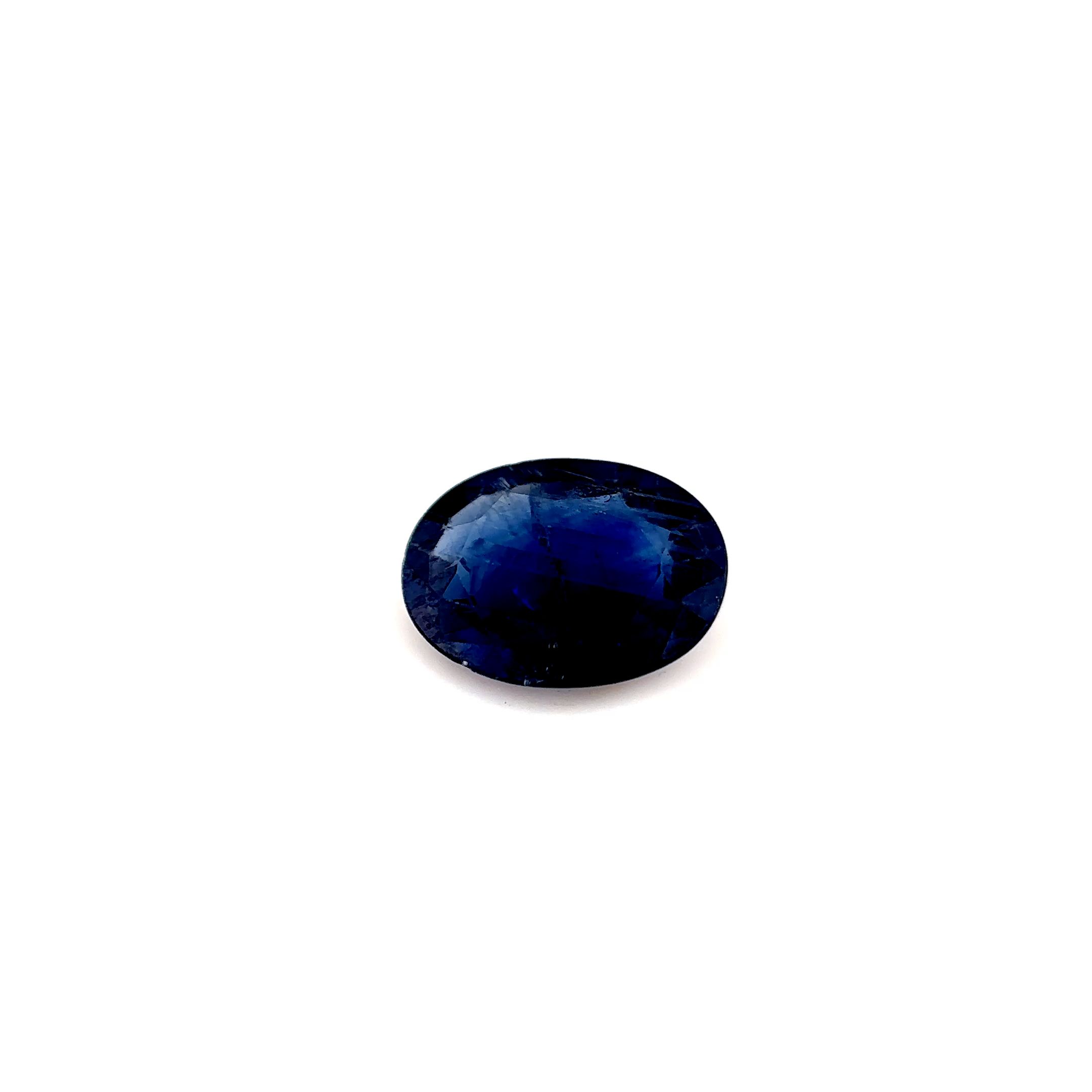 Szafir 1,41 ct, niebieski, szlif owalny