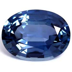 Szafir 1,42 ct, niebieski, szlif owalny