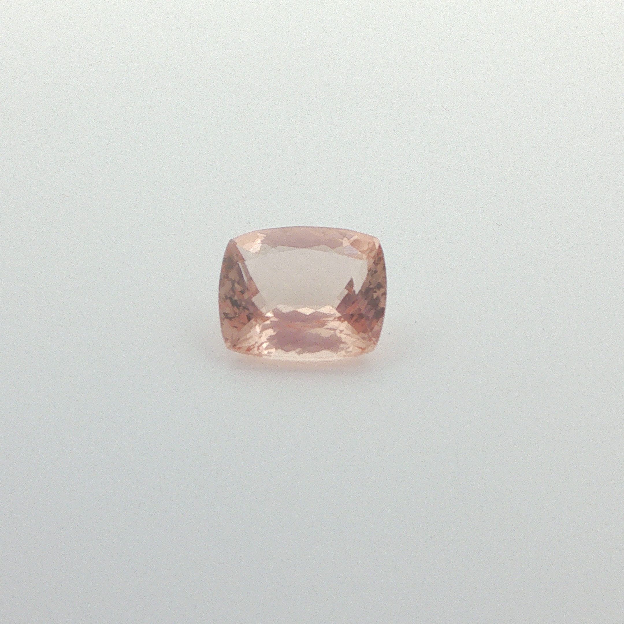 7.54 ct Cushion Morganite