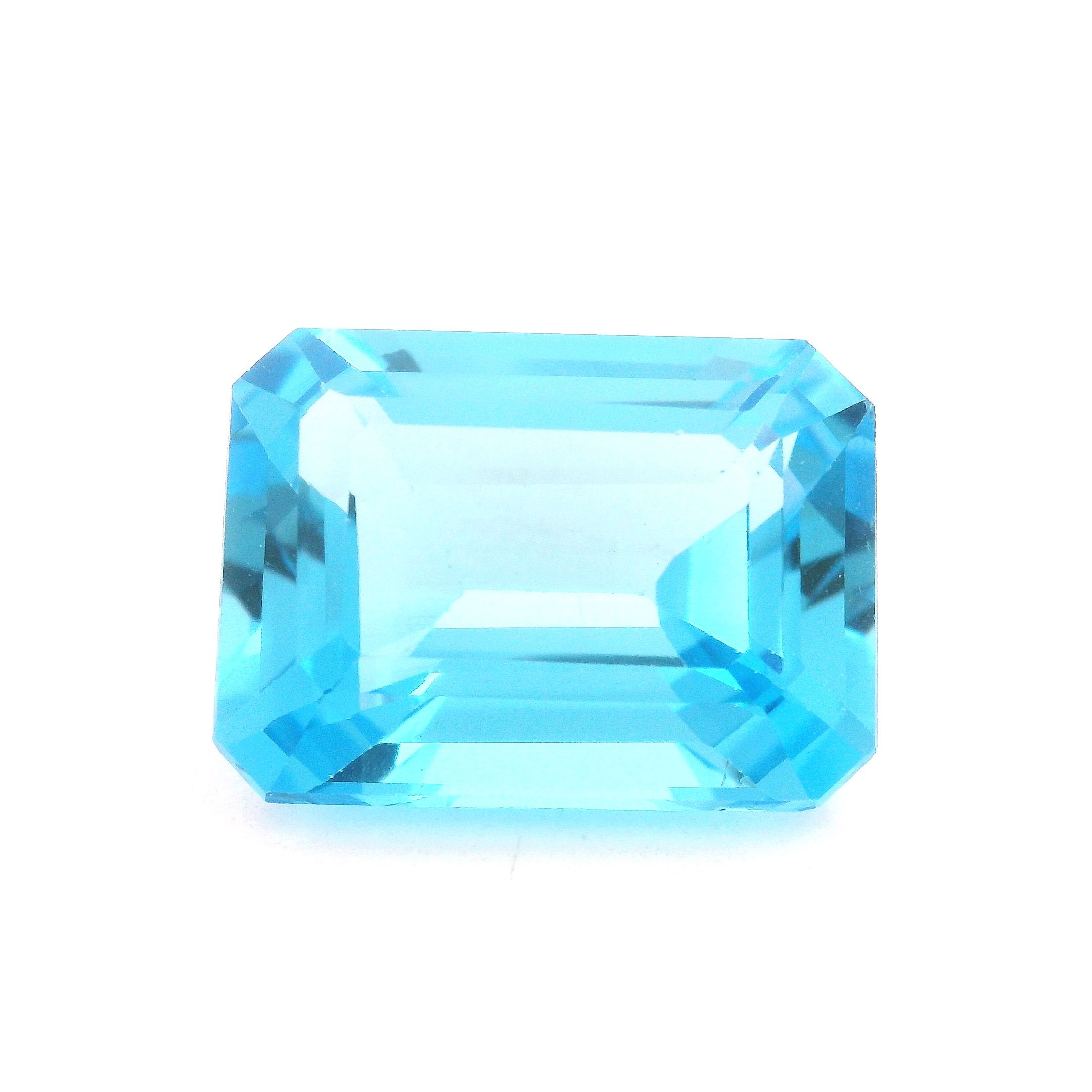 Topaz 13,51 ct, niebieski, szlif ośmiokątny