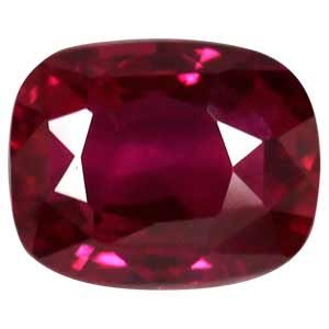 Rubin 2,01 ct, czerwony, szlif cushion