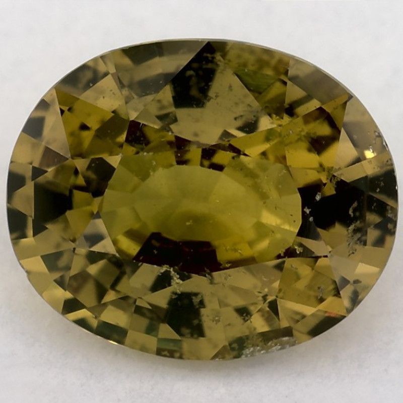 Szafir 3,45 ct, zielony, szlif owalny