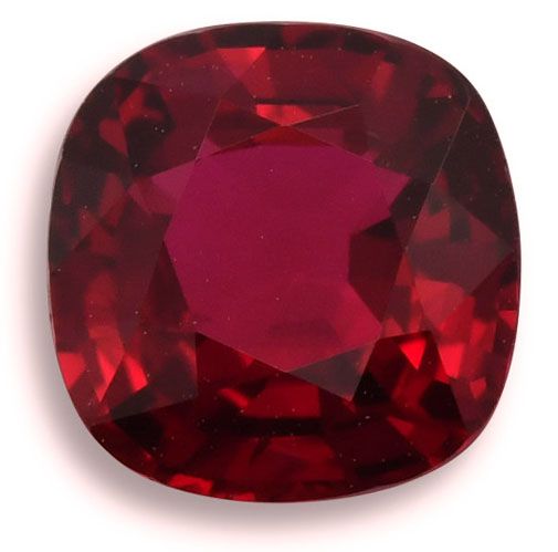 Rubin 1,53 ct, czerwony, szlif cushion