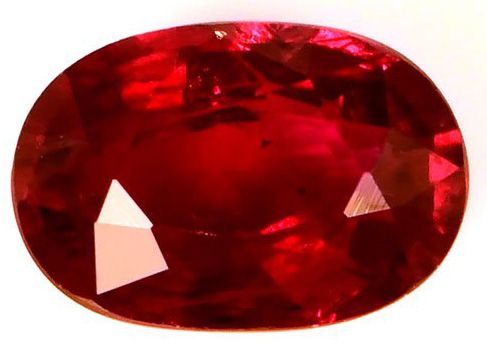 RUBY FACETED 0.67ct RED Red EC THAILAND HEATED