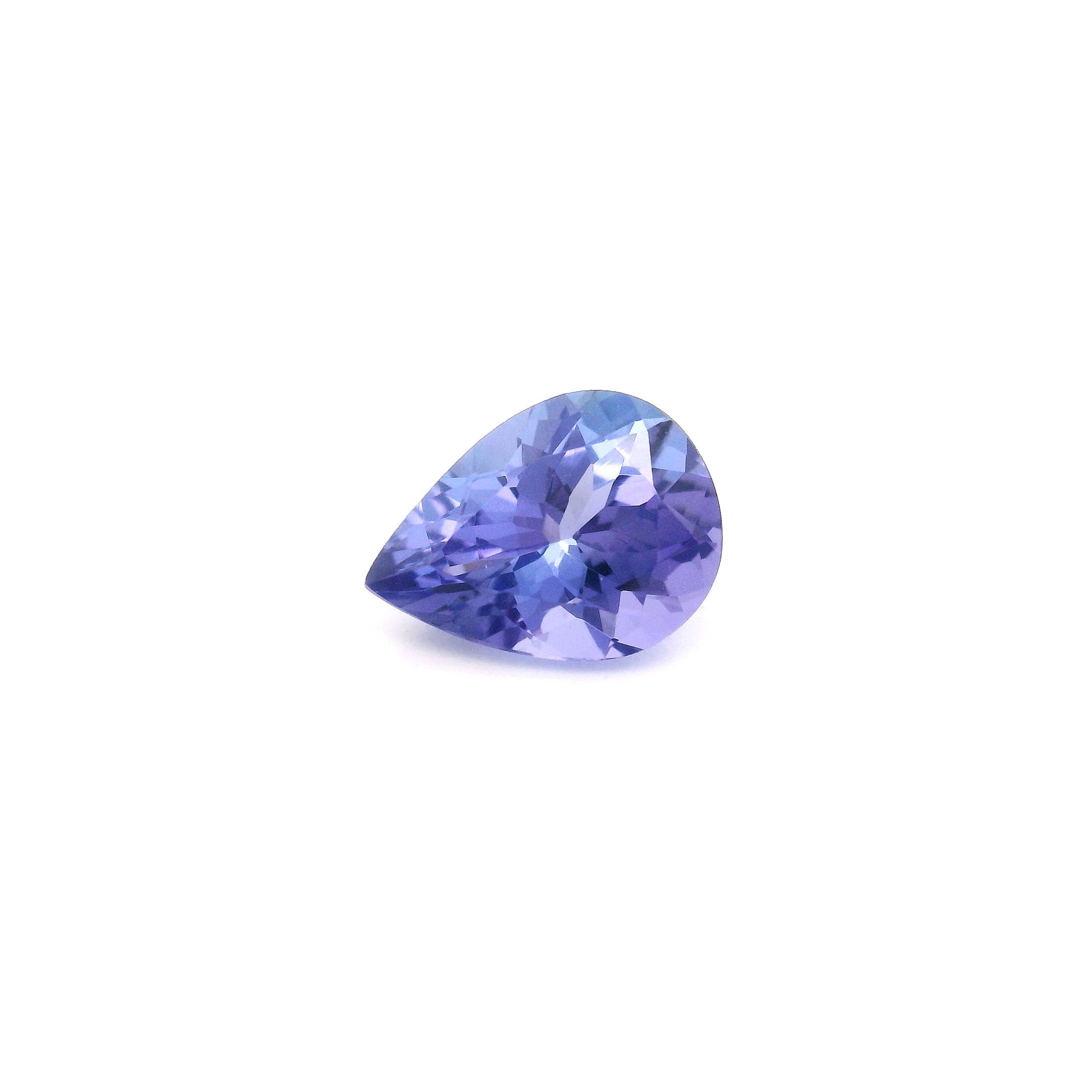 Tanzanit 1,14 ct, niebieski, szlif gruszka