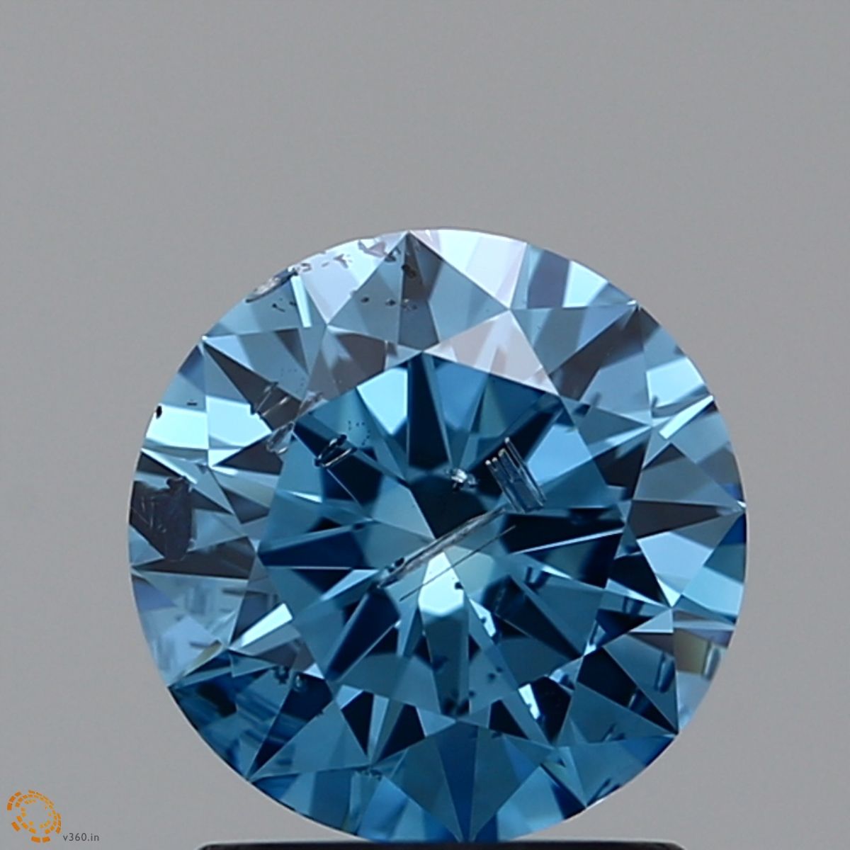 1.21 CT Fancy Intense Greenish Blue ROUND