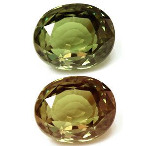 Aleksandryt 2,00 ct, zielony, szlif owalny