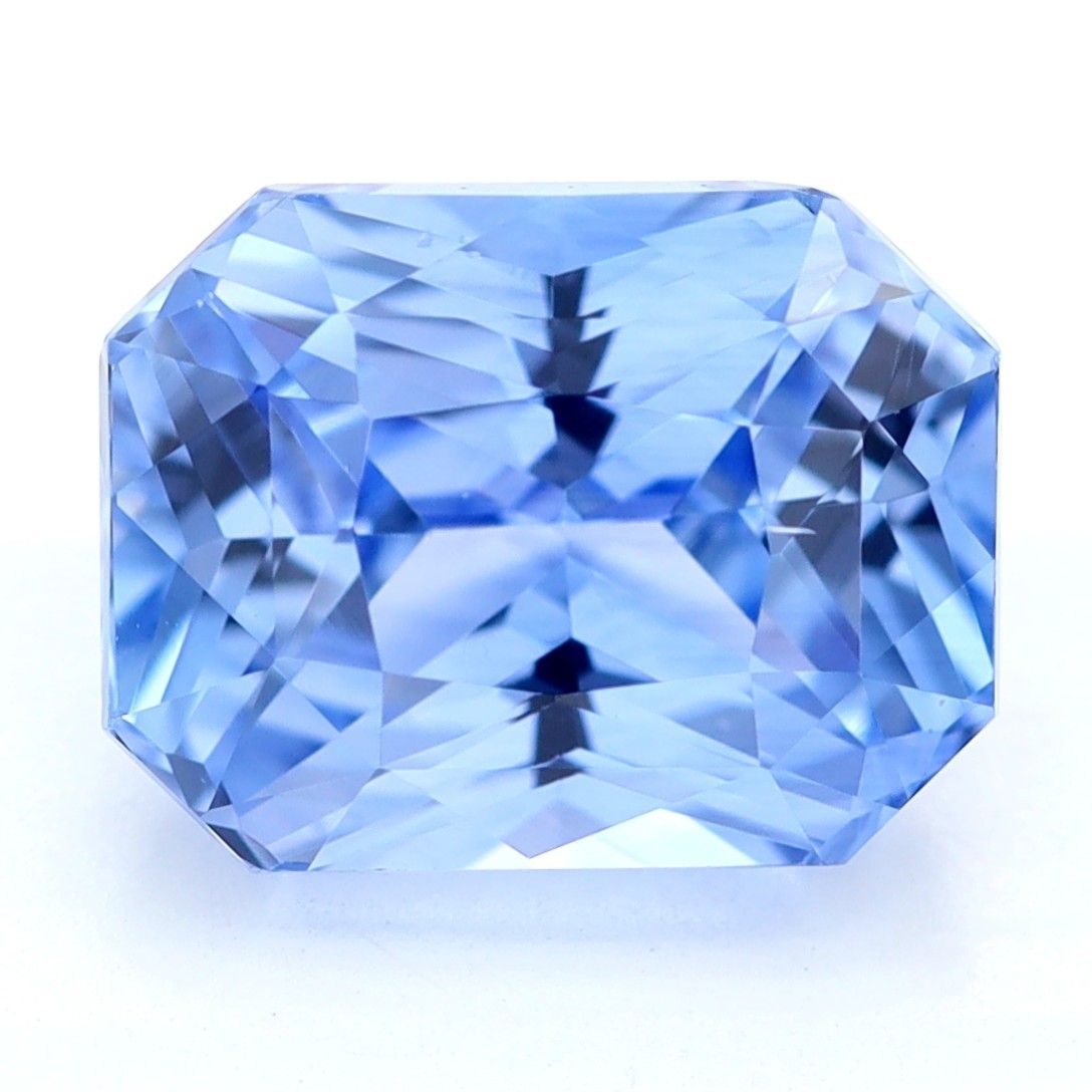 Szafir 3,53 ct, niebieski, szlif radiant