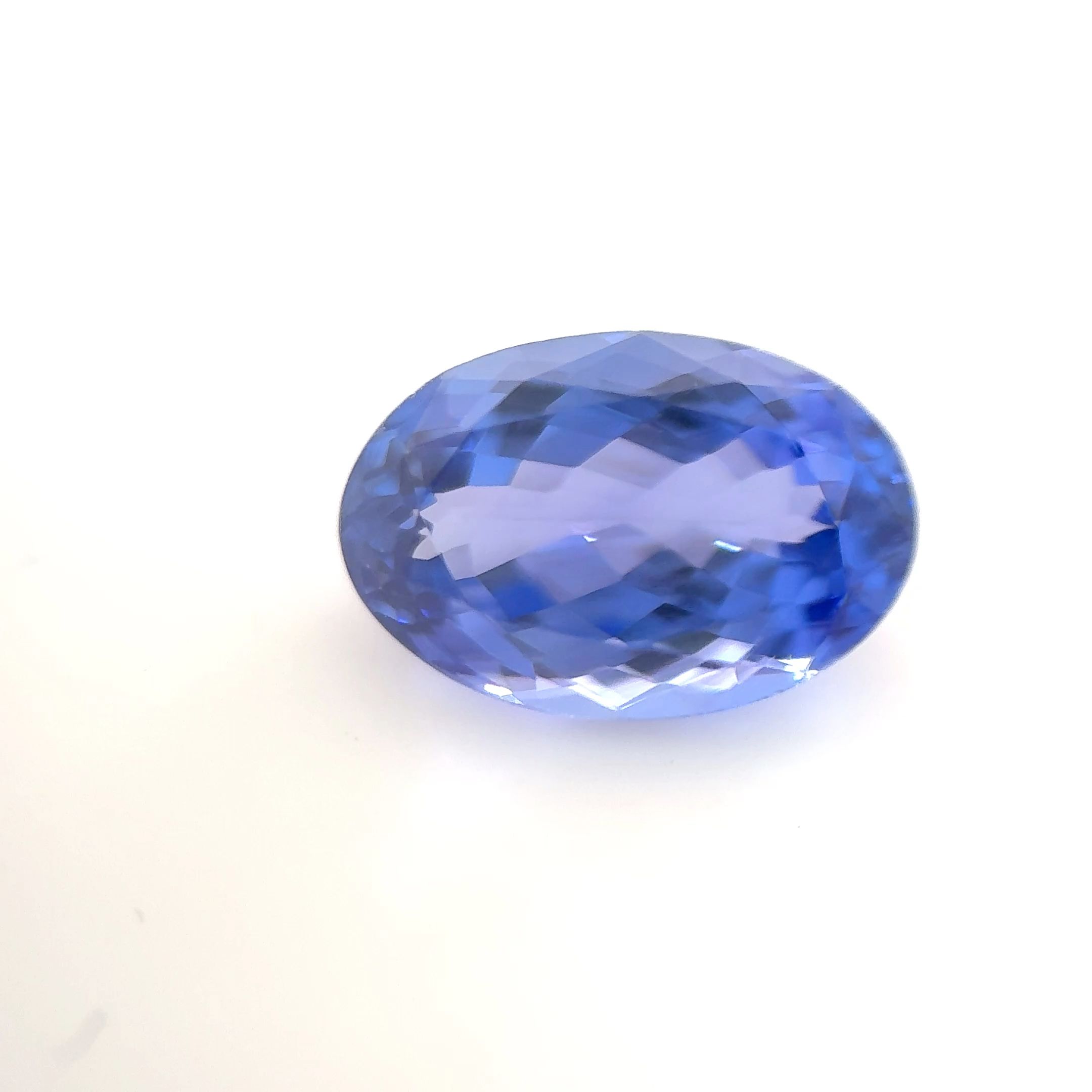 Tanzanit 1,55 ct, niebieski, szlif owalny