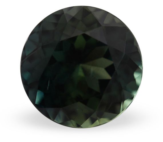 Szafir 1,29 ct, zielony, szlif okrągły