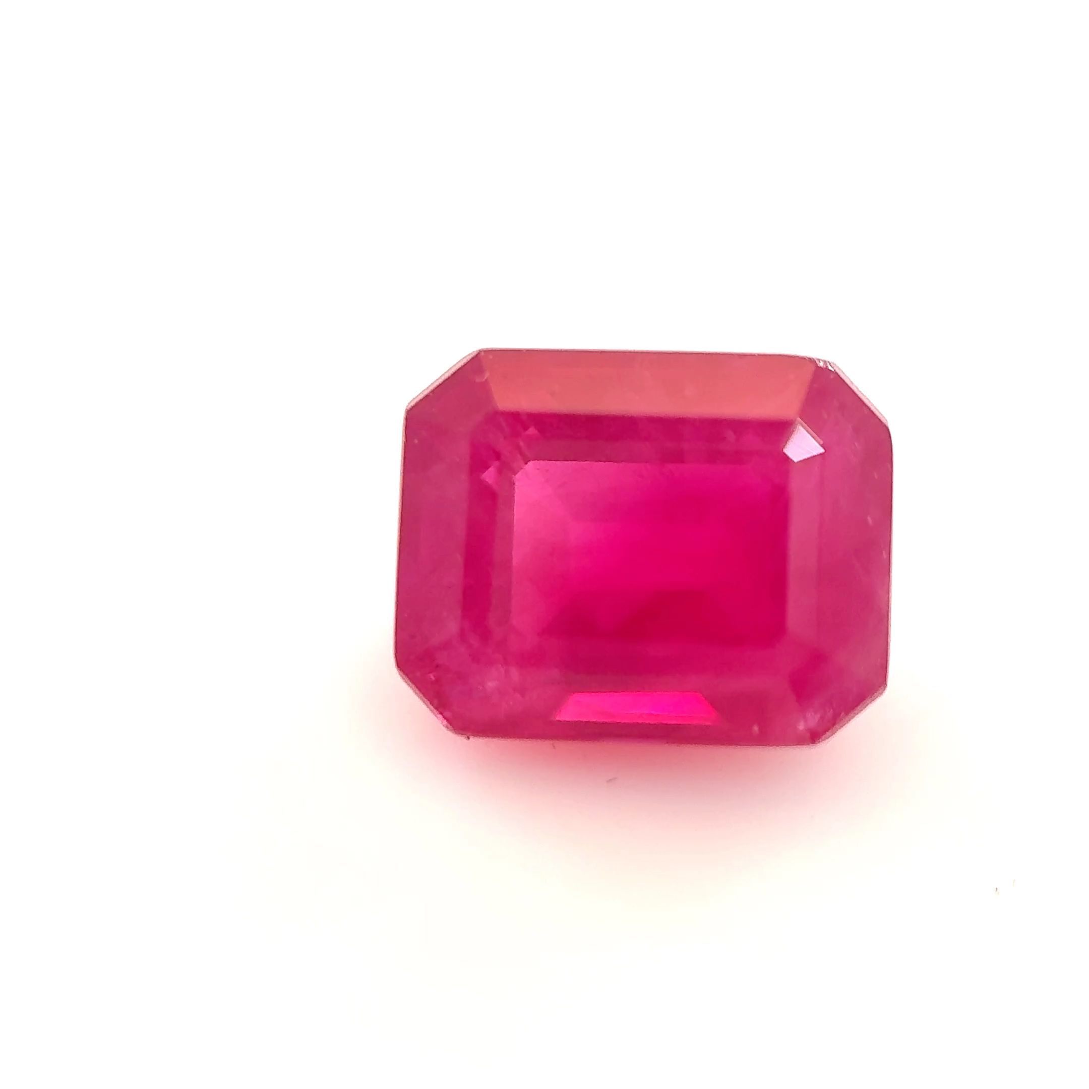 Rubin 1,49 ct, czerwony, szlif szmaragdowy