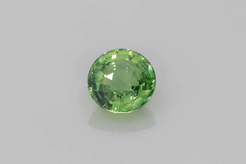 Szafir 1,51 ct, zielony, szlif okrągły