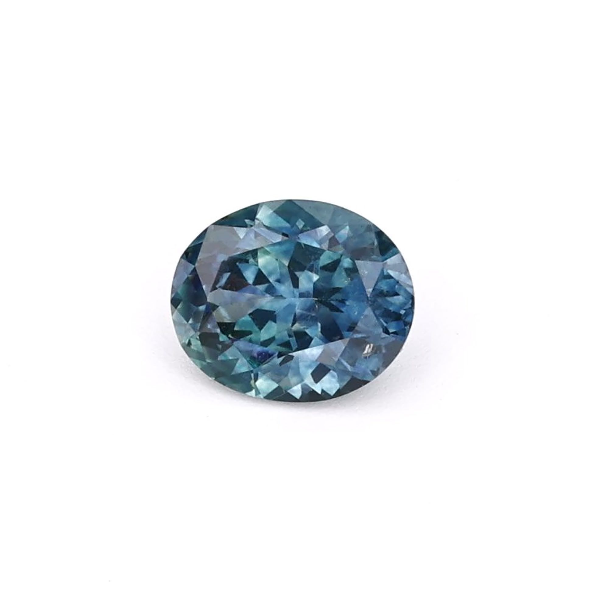 SAPPHIRE FACETED 0.77ct GREEN Blue Green EC UNITEDSTATES HEATED