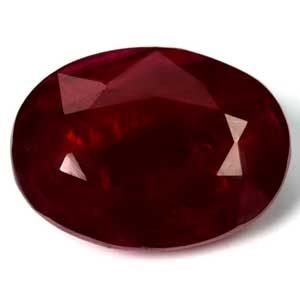 Rubin 2,89 ct, czerwony, szlif owalny