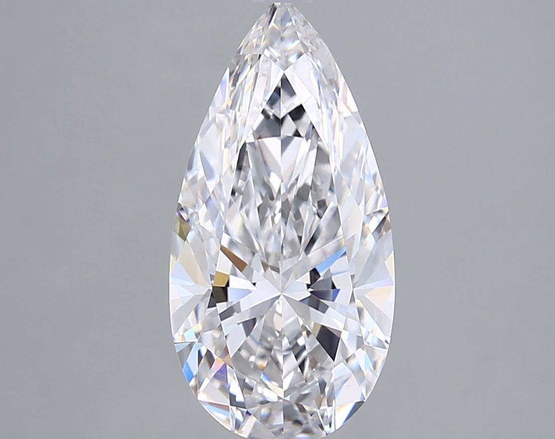 Diamant Poire 3.03 ct - Couleur E - Pureté VVS2