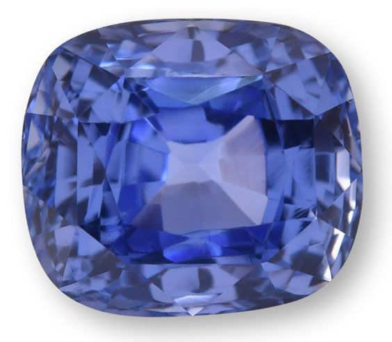 Szafir 3,39 ct, niebieski, szlif cushion