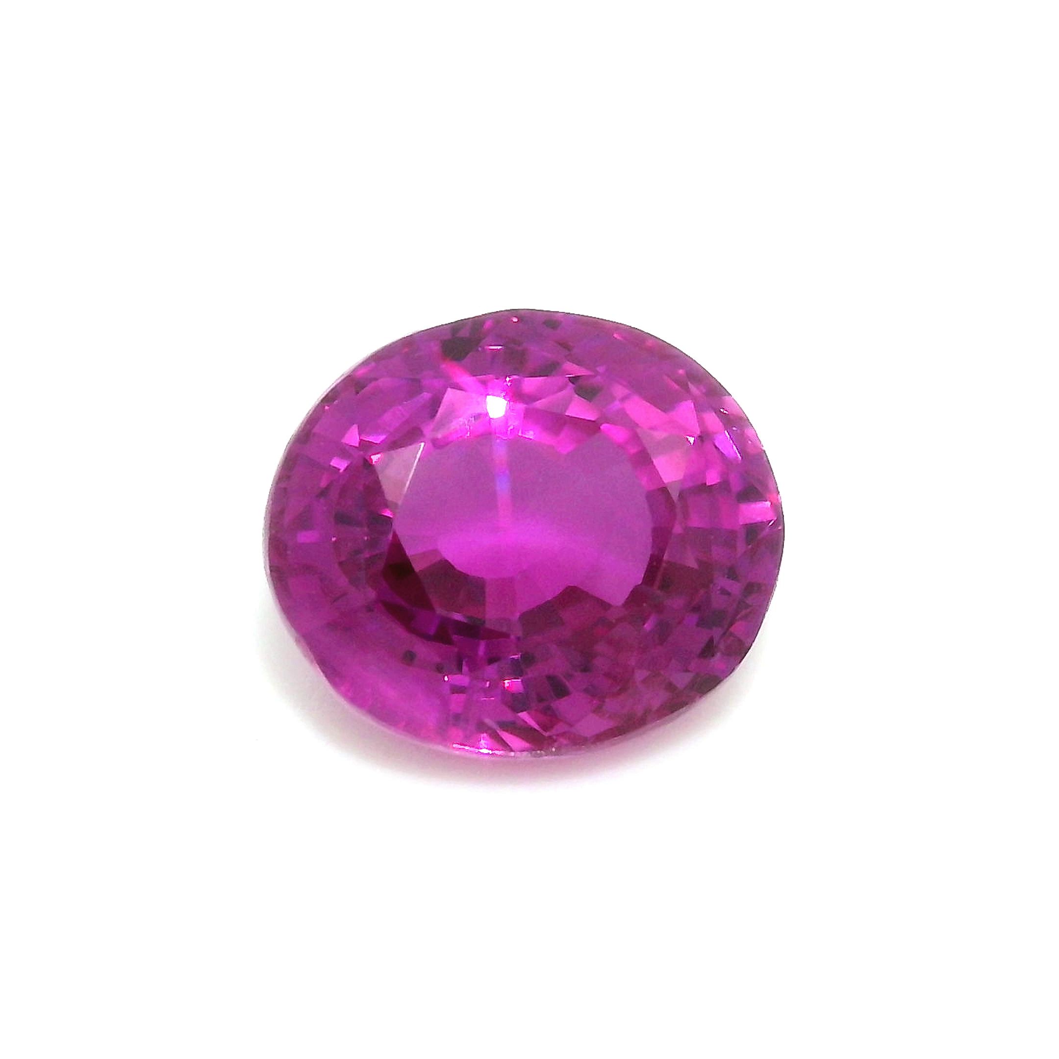 Szafir 3,58 ct, różowy, szlif owalny