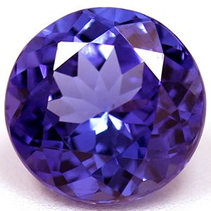 Tanzanit 1,43 ct, niebieski, szlif okrągły