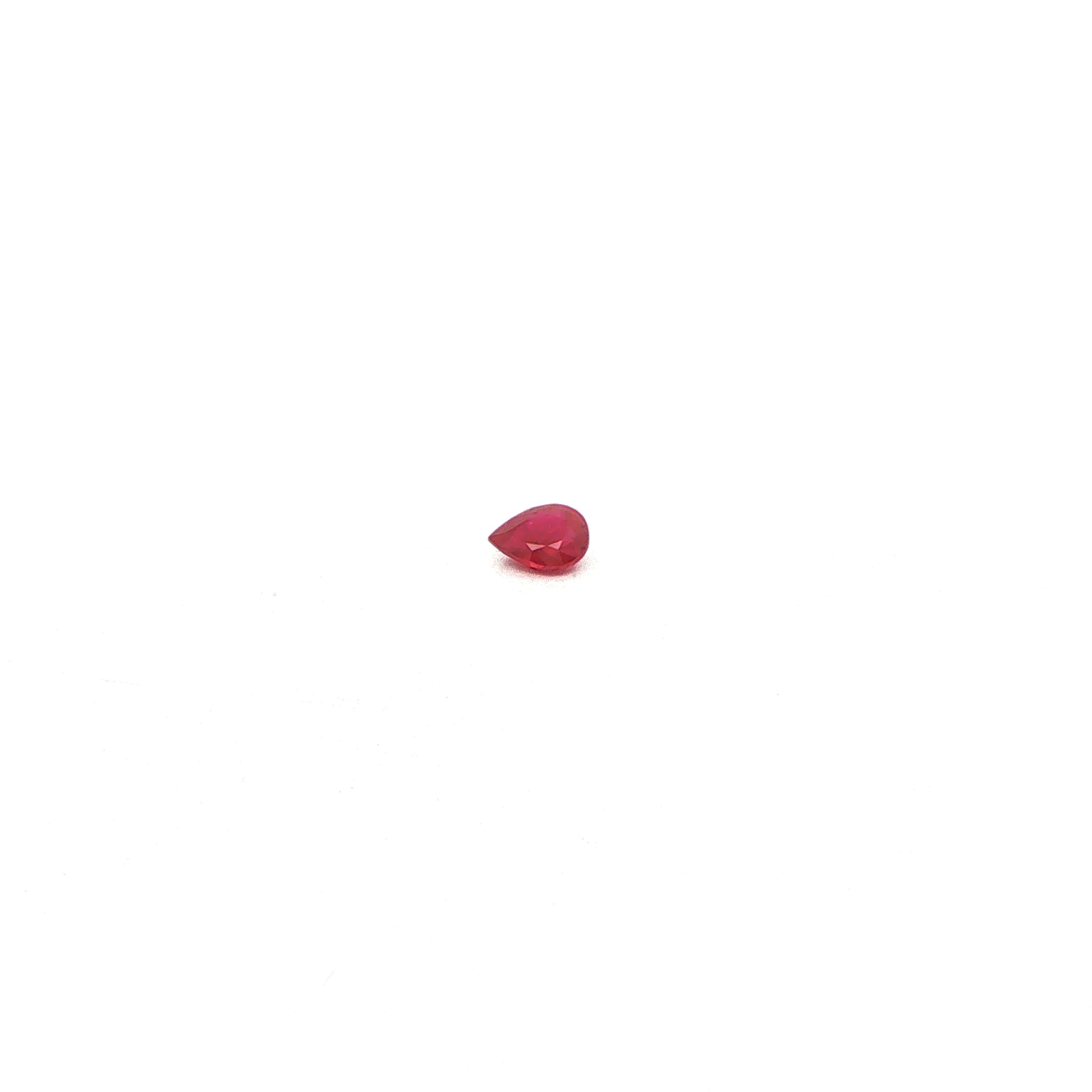 0.28 ct Pear ruby