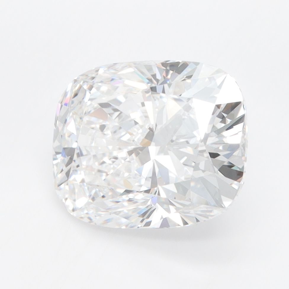 3.01-carat cushion diamond with D color, null cut, and VVS1 clarity.