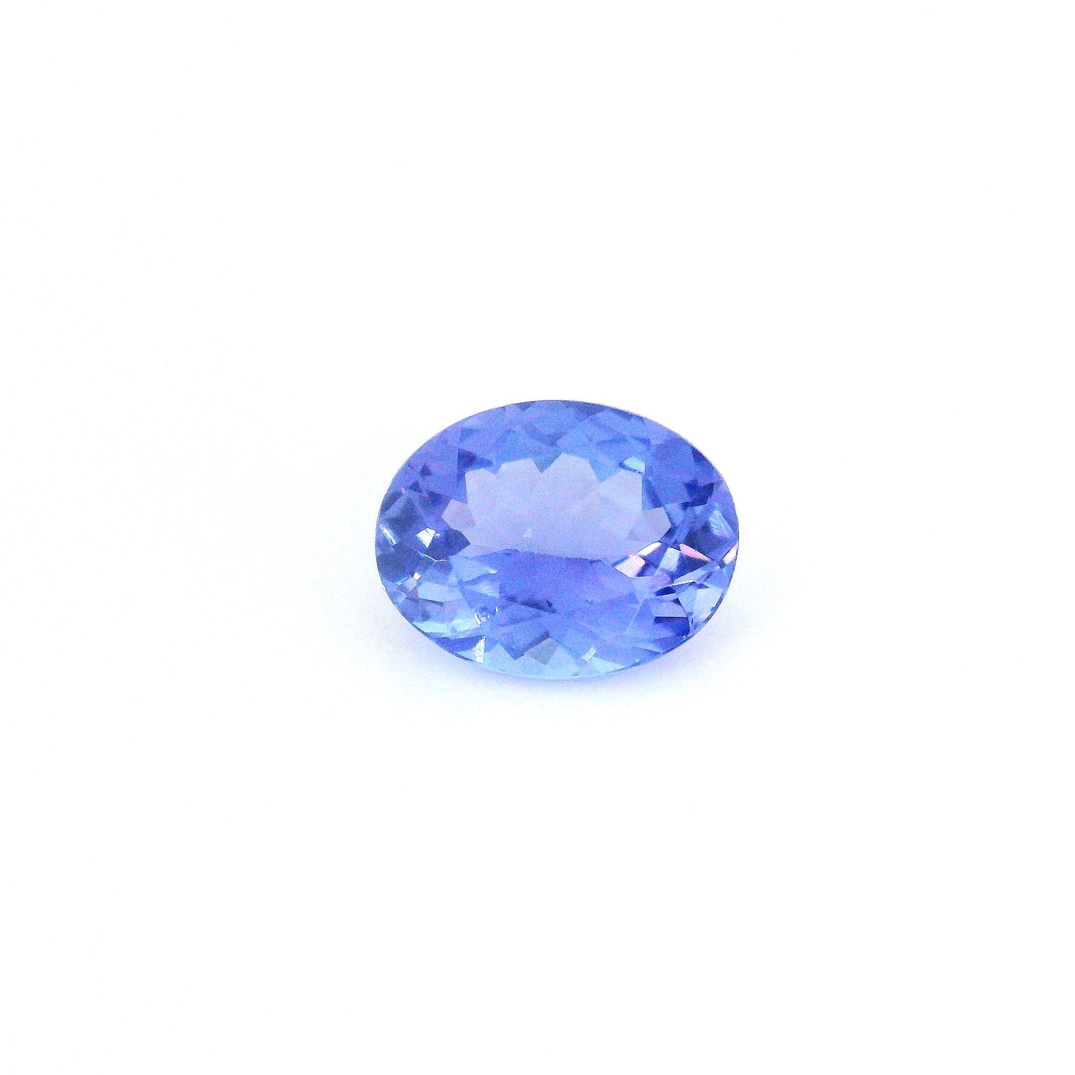 Tanzanit 1,53 ct, niebieski, szlif owalny