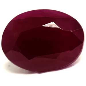 Rubin 2,46 ct, czerwony, szlif owalny