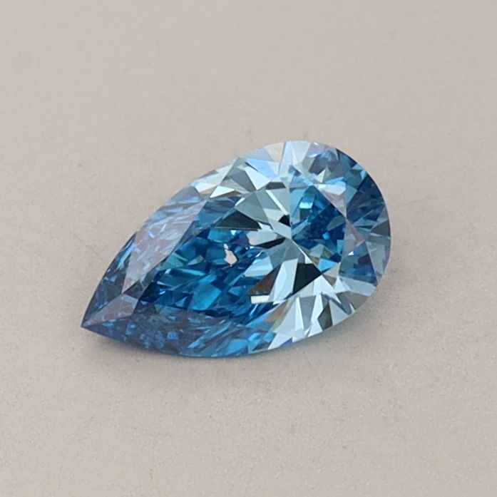 0.34 CT Fancy Vivid Blue PEAR