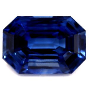 Szafir 3,51 ct, niebieski, szlif szmaragdowy
