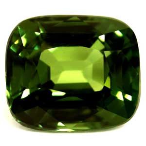 Szafir 1,50 ct, zielony, szlif cushion