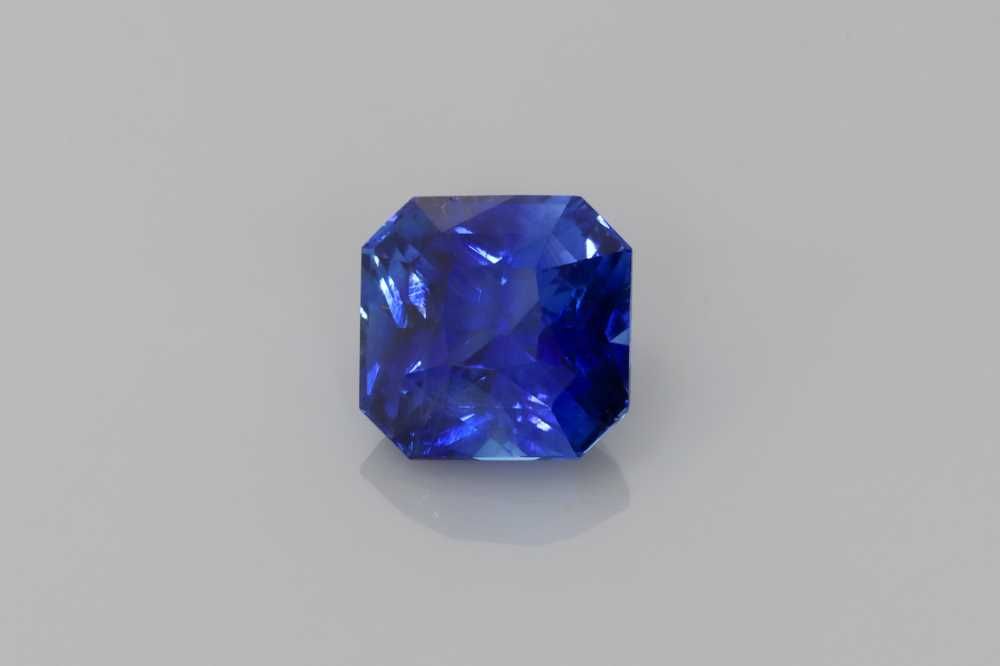 Szafir 1,70 ct, niebieski, szlif asscher