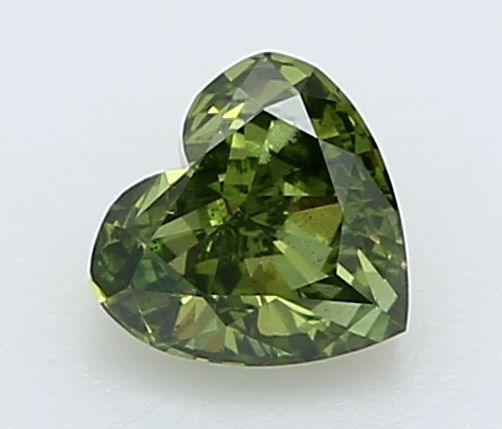 0.28 CT Fancy Vivid Green HEART