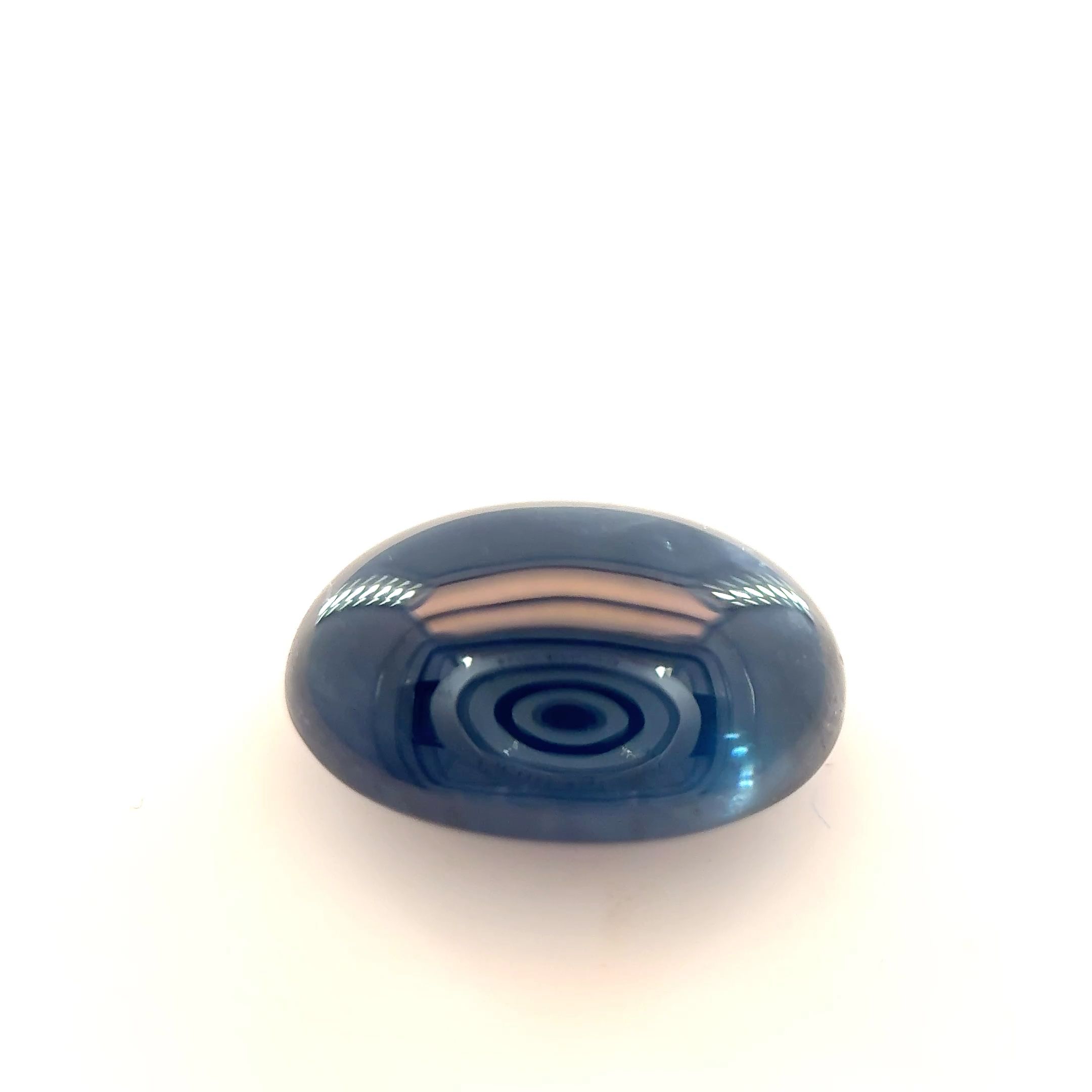 Szafir 4,19 ct, niebieski, kaboszon