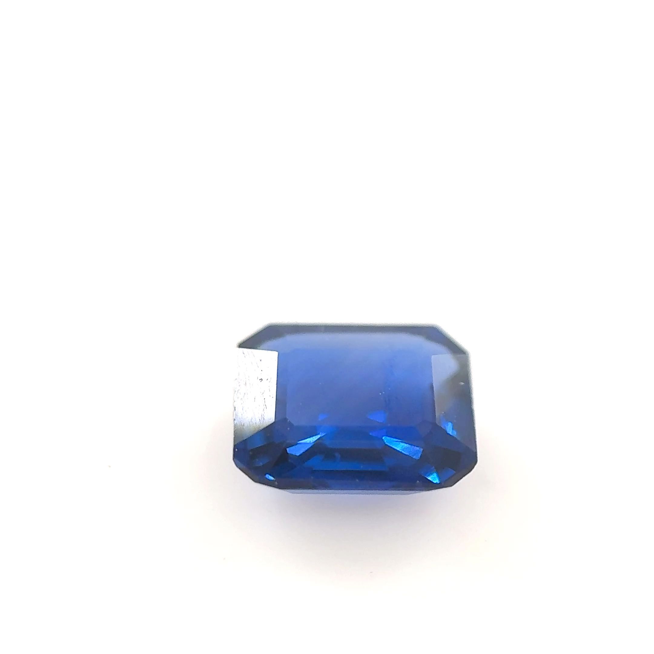 Szafir 1,07 ct, niebieski, szlif szmaragdowy