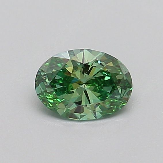 0.32 CT Fancy Vivid Green OVAL