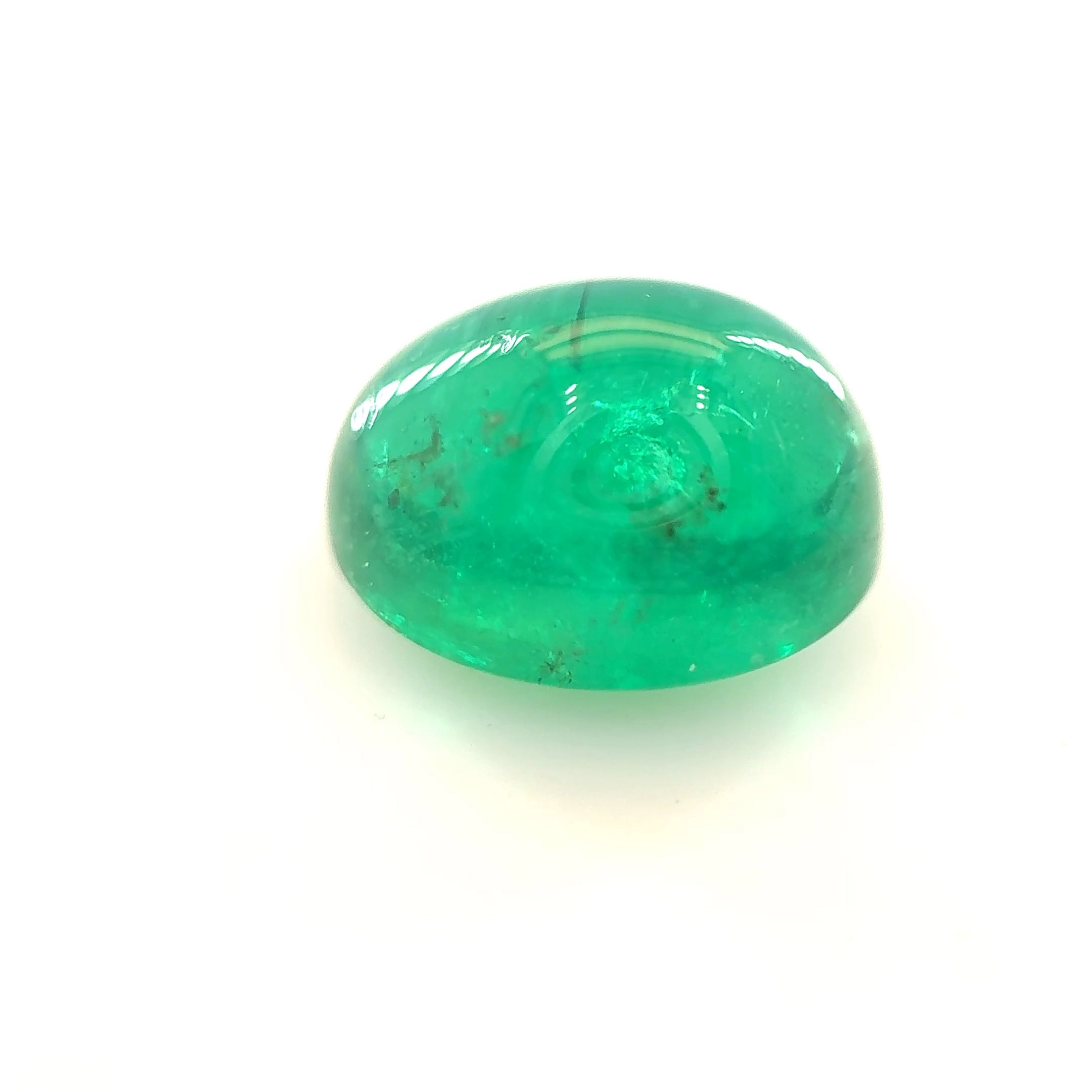 Szmaragd 2,72 ct, zielony, kaboszon