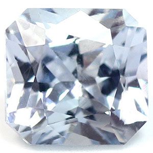Szafir 1,74 ct, biały, szlif szmaragdowy