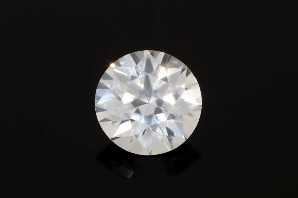 Szafir 1,69 ct, biały, szlif okrągły