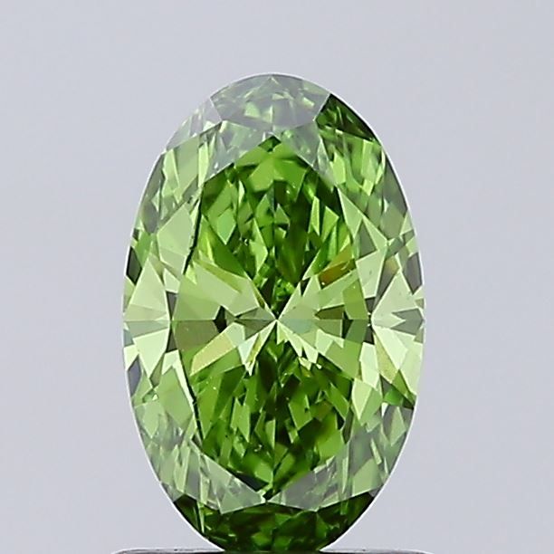 0.98 CT Fancy Vivid Green OVAL