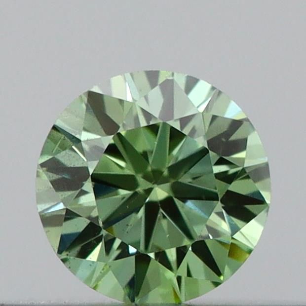 0.21 CT Fancy Vivid Green ROUND