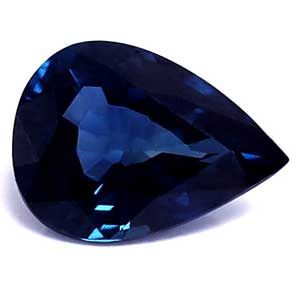 Szafir 1,29 ct, niebieski, szlif gruszka