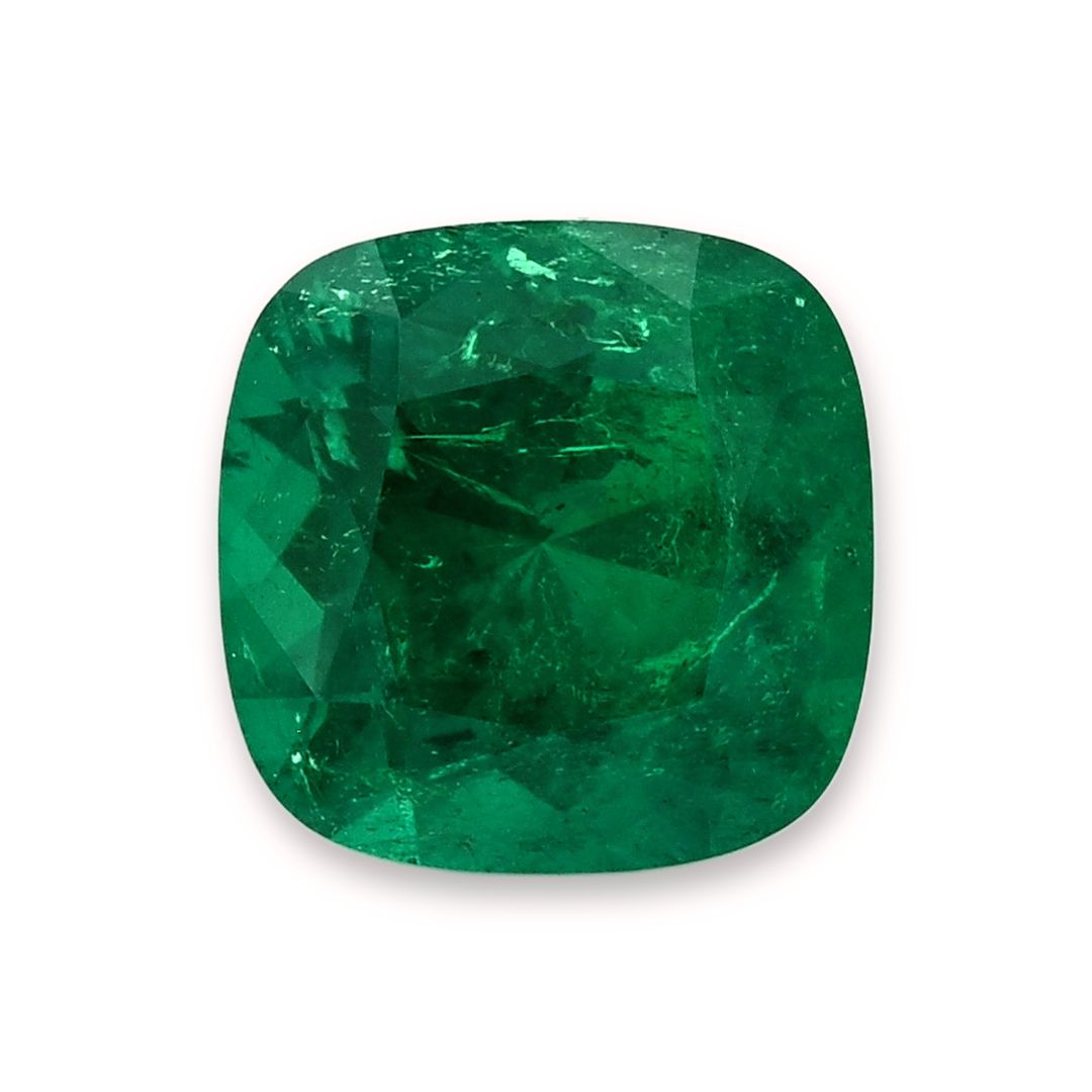 Szmaragd 1,75 ct, zielony, szlif cushion