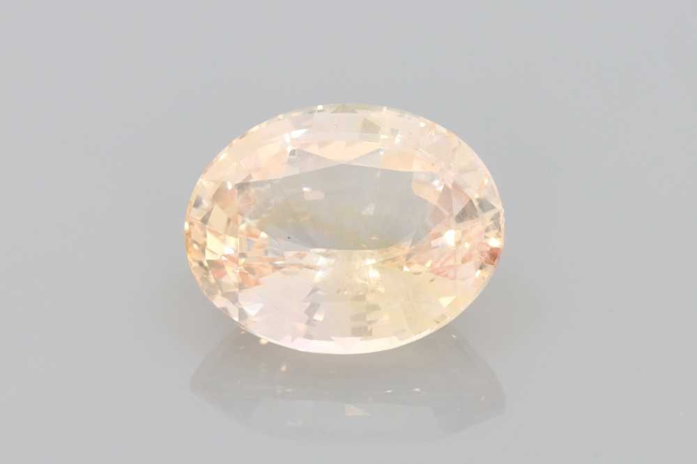 Szafir 3,54 ct, pomarańczowy, szlif owalny