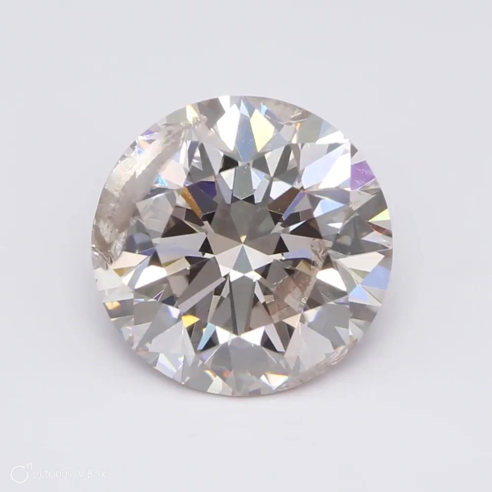 round 1.67 Carat K FAINT BROWN