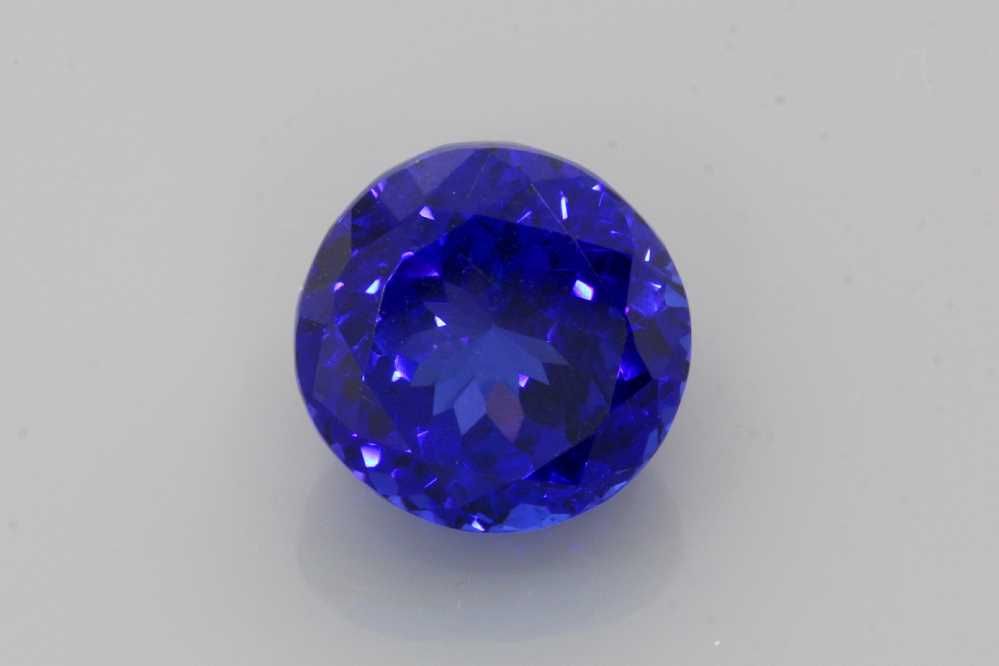 Tanzanit 6,22 ct, niebieski, szlif okrągły
